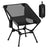 Camping Chair Supports 2 Storage Pockets - Plastic and Steel - Black