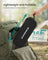 Camping Chair Supports 2 Storage Pockets - Plastic and Steel - Black