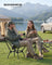 Camping Chair Supports 2 Storage Pockets - Plastic and Steel - Green