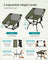 Camping Chair Supports 2 Storage Pockets - Plastic and Steel - Green