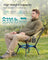 Camping Chair Supports 2 Storage Pockets - Steel - Brown