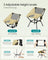 Camping Chair Supports 2 Storage Pockets - Steel - Brown