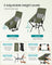 High Back Camping Chair Adjustable Height 2 Pockets - Plastic and Steel - Green