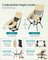 High Back Camping Chair Adjustable Height 2 Pockets - Plastic and Steel - Brown