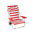 Folding Camping Chair - Aluminium - Red and White - Portable with Pillow and Reclinable Feature