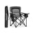 Folding Camping Chair - Foam - Ink Black - High Backrest with Cup Holder