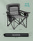 Folding Camping Chair - Foam - Ink Black - High Backrest with Cup Holder