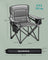 Folding Camping Chair - Foam Padding - Slate Grey - High Backrest with Cup Holder