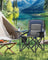 Folding Camping Chair - Foam Padding - Harbor Blue - High Backrest with Cup Holder