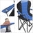 Foldable Camping Chair - Fabric - Black - 250 kg Load Capacity with Cup Holder