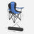 Foldable Camping Chair - Fabric - Black - 250 kg Load Capacity with Cup Holder