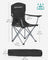 Set of 2 Folding Camping Chairs - Black - Sturdy Frame