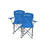 Set of 2 Foldable Camping Chairs - Sturdy Metal Frame - Black - Comfortable with Bottle Holder