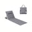 Folding Beach Sunlounger - Lightweight Fabric - Slate Grey - Portable with Reclining Backrest and Handle