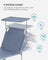 Sun Lounger - Fabric - Blue - Adjustable Backrest