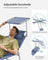 Sun Lounger - Fabric - Blue - Adjustable Backrest