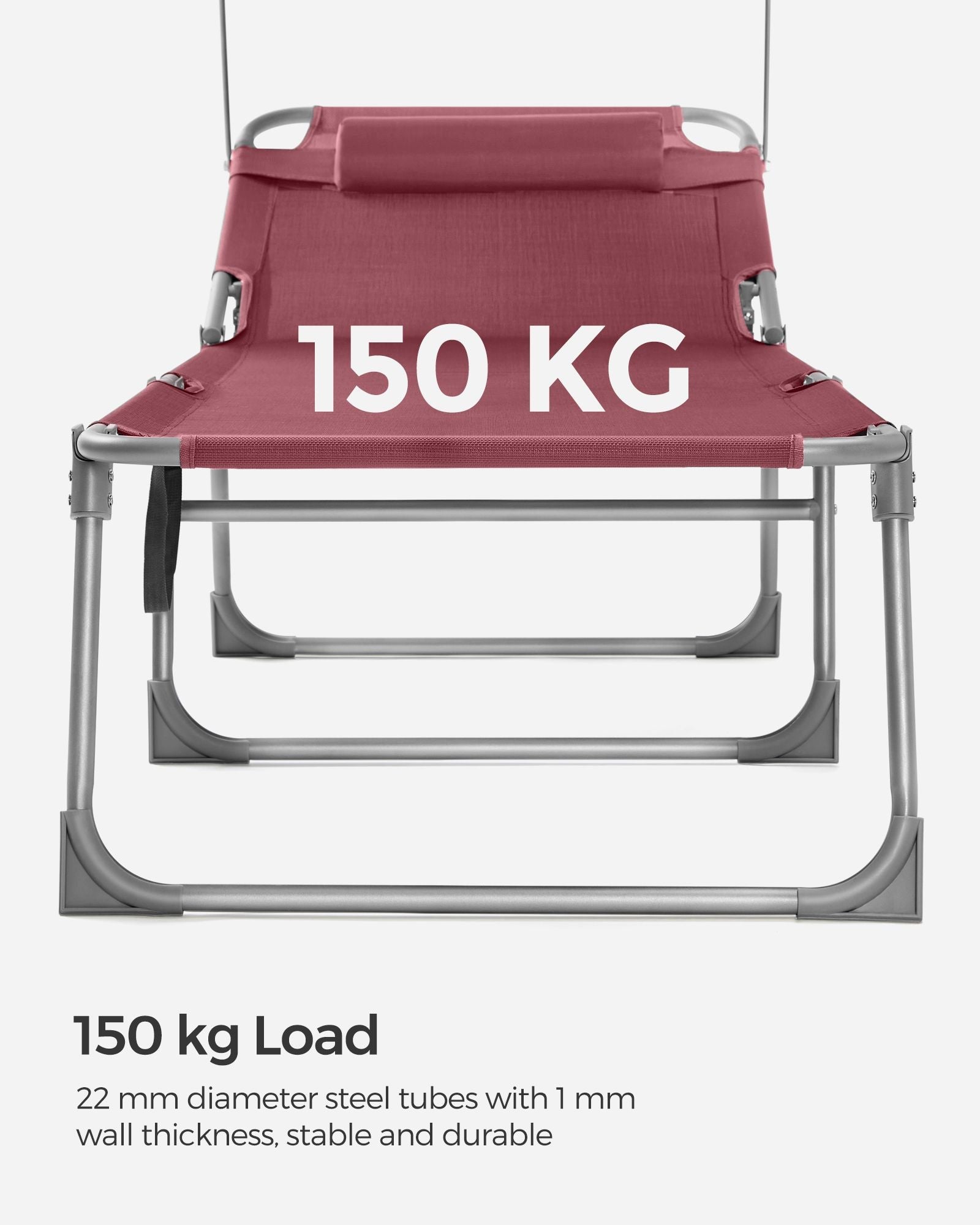 Sun Lounger - Metal - Taupe