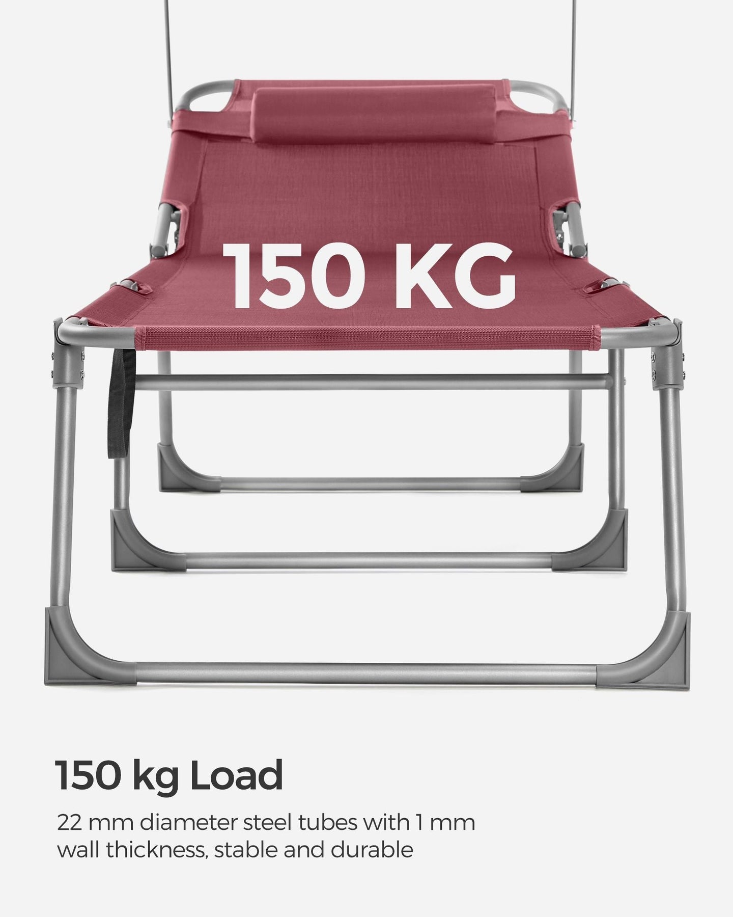 Sun Lounger - Metal - Taupe