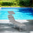 Folding Sun Lounger - Fabric - Dark Gray - Adjustable Backrest with Sunshade