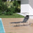 Folding Sun Lounger - Fabric - Dark Gray - Adjustable Backrest with Sunshade