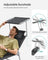 Sun Lounger - Fabric - Dark Grey - Adjustable Backrest with Headrest and Sunshade