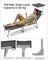 Sun Lounger - Fabric - Dark Grey - Adjustable Backrest with Headrest and Sunshade
