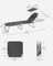 Sun Lounger - Fabric - Dark Grey - Adjustable Backrest with Headrest and Sunshade