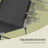 Sun Lounger - Fabric - Anthracite Grey - Folding Design with Adjustable Backrest and Sunshade Headrest