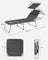 Sun Lounger - Fabric - Smoky Grey - Adjustable with Pillow and Sunshade