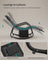 Outdoor Lounger Recliner - Steel Frame - Ink Black - Adjustable Headrest with Anti-Tipping Stops