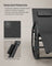 Outdoor Lounger Recliner - Steel Frame - Ink Black - Adjustable Headrest with Anti-Tipping Stops