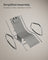 Outdoor Lounger Recliner - Steel Frame - Dove Grey - Adjustable Headrest with Anti-Tipping Stops