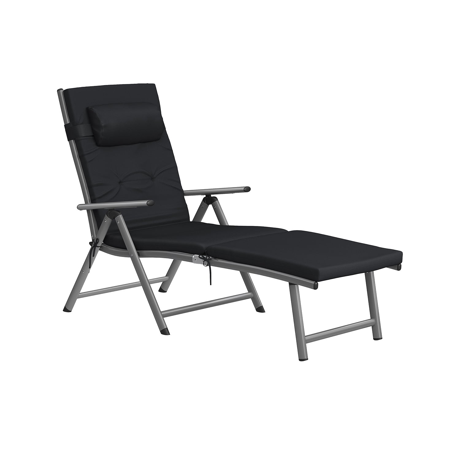 Folding Sun Lounger - Aluminium - Adjustable