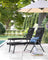 Sun Lounger - Aluminium - Black - Removable Headrest