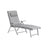 Foldable Sun Lounger - Aluminium - Comfortable Grey - Adjustable with Removable Pillow and 6 cm Thick Mattress