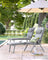 Foldable Sun Lounger - Aluminium - Comfortable Grey - Adjustable with Removable Pillow and 6 cm Thick Mattress