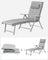 Foldable Sun Lounger - Aluminium - Comfortable Grey - Adjustable with Removable Pillow and 6 cm Thick Mattress