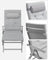 Foldable Sun Lounger - Aluminium - Comfortable Grey - Adjustable with Removable Pillow and 6 cm Thick Mattress