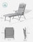 Foldable Sun Lounger - Aluminium - Comfortable Grey - Adjustable with Removable Pillow and 6 cm Thick Mattress