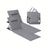 Folding Beach Sunlounger - Fabric - Blue - Lightweight and Portable with Reclining Backrest