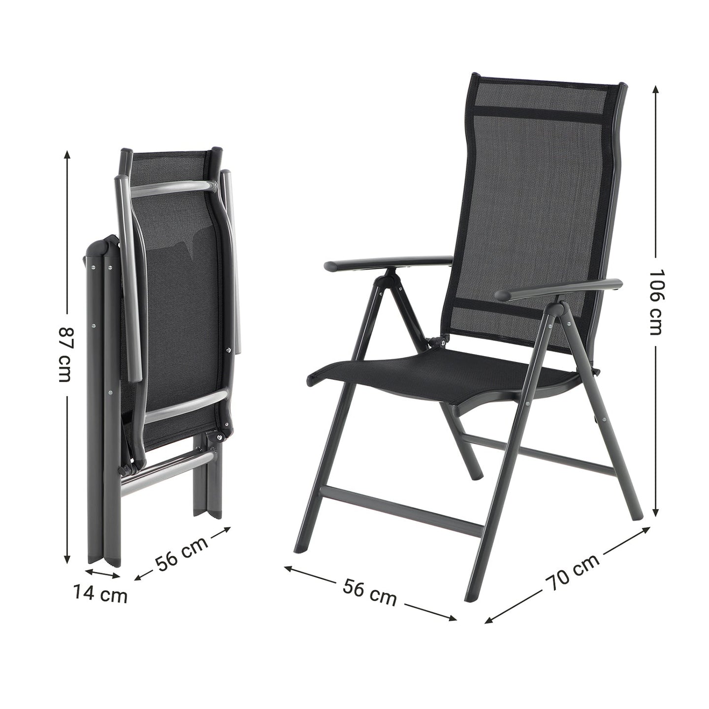 Folding Garden Chairs - Aluminium - Multi-Color