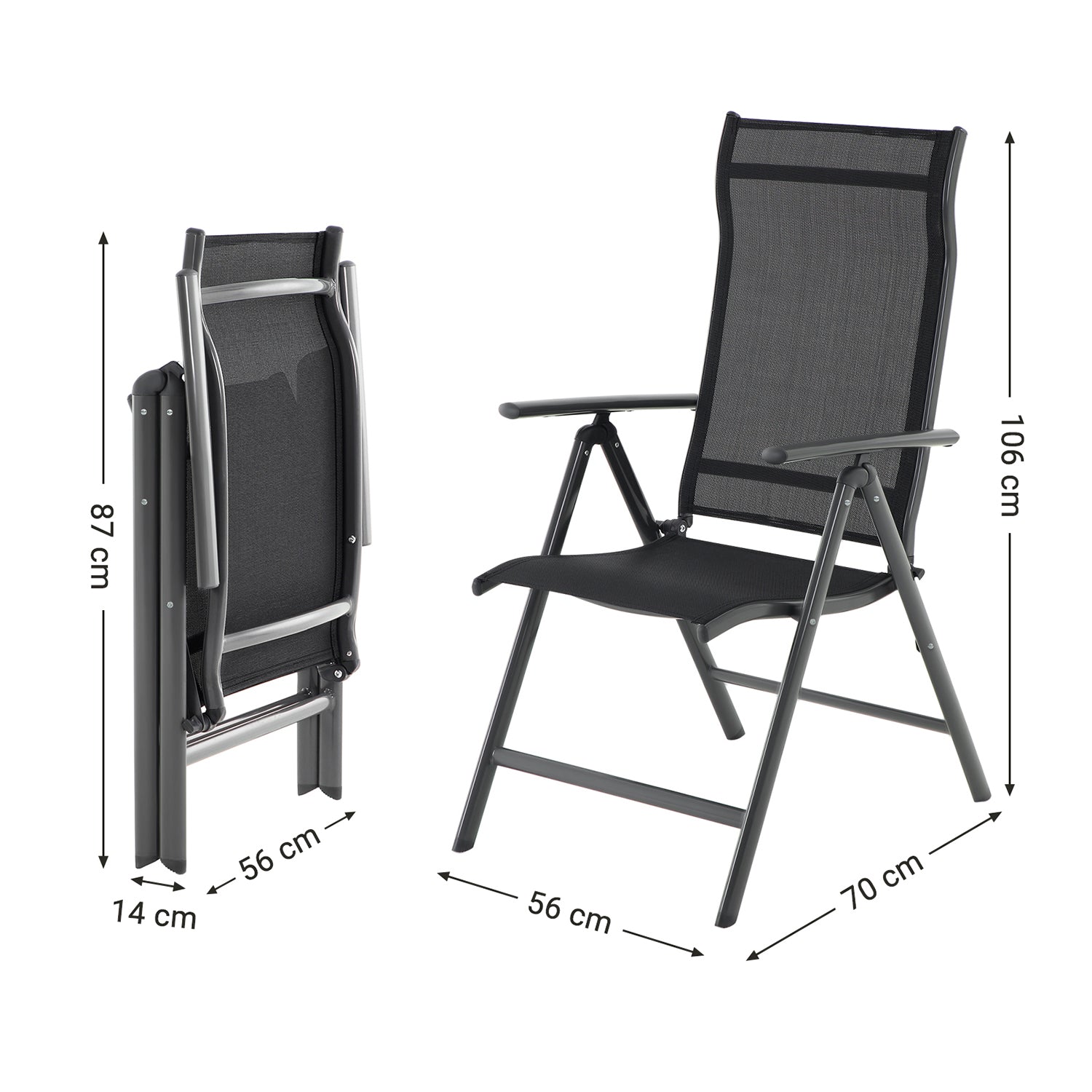 Folding Garden Chairs - Aluminium - Multi-Color