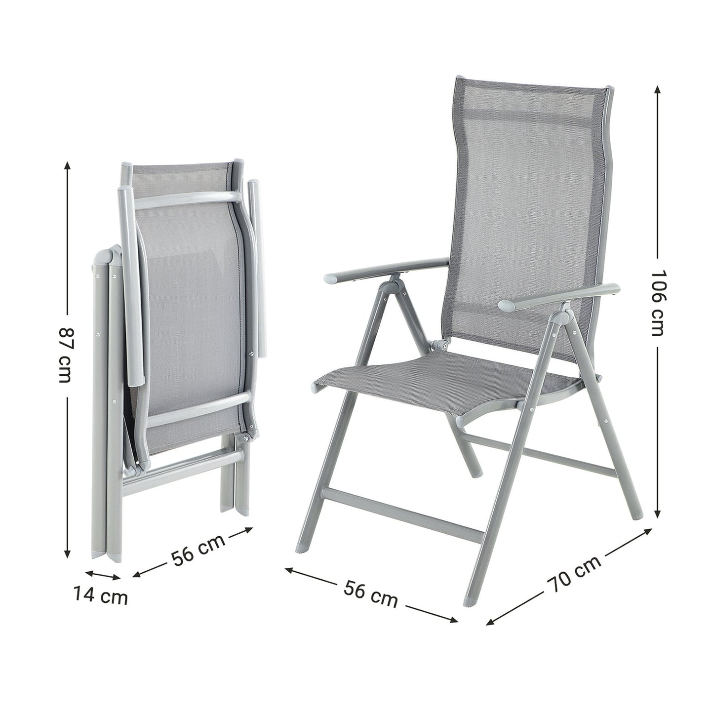 Folding Garden Chairs - Aluminium - Multi-Color