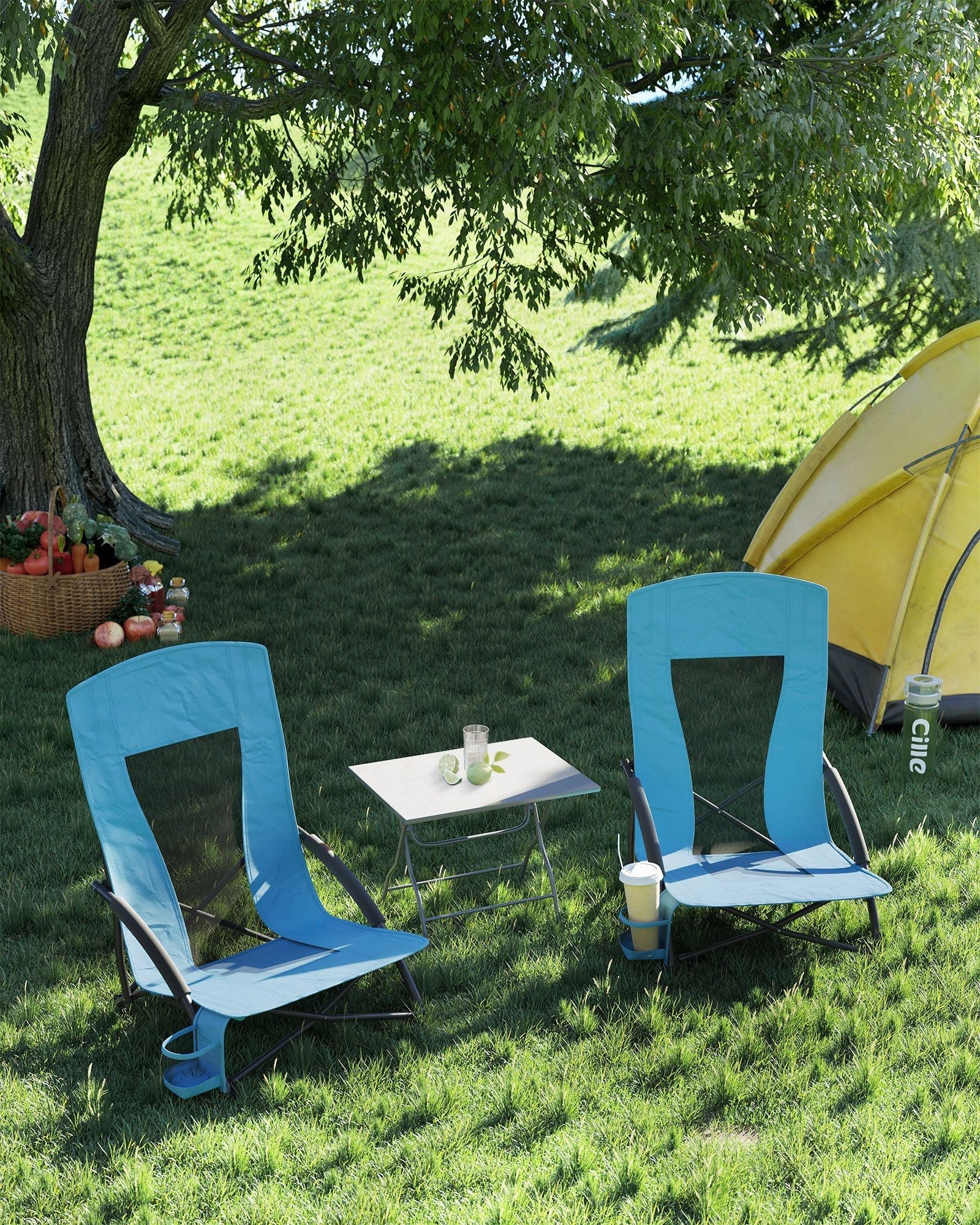 Foldable Beach Chair - 600D Oxford Fabric - Green - Robust Design