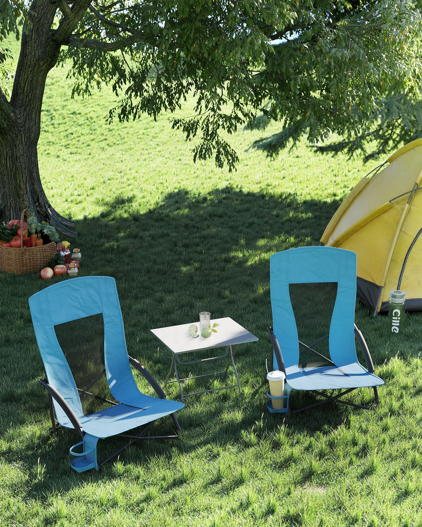 Foldable Beach Chair - 600D Oxford Fabric - Green - Robust Design