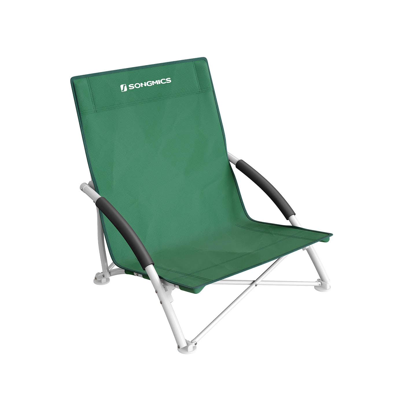 Foldable Beach Chair - 600D Oxford Fabric - Green - 140 kg Load Capacity