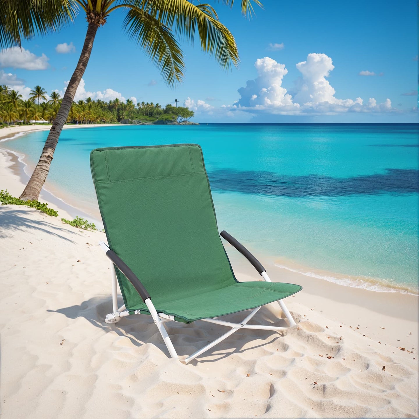 Portable Beach Chair - Fabric - Blue