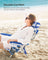 Beach Chair - Aluminium - Blue and White Stripes - Portable