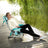 Portable Beach Chair - Aluminium - Blue and White Stripes - Foldable and Reclining with Headrest