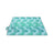 Foldable Picnic Mat - Large 200 x 200 cm - Blue with Fern Pattern - Waterproof